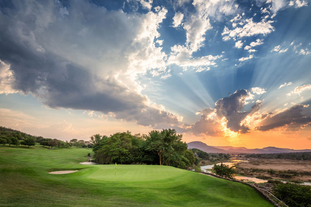 Golfing in Africa at leopard creek golf course in South Africa