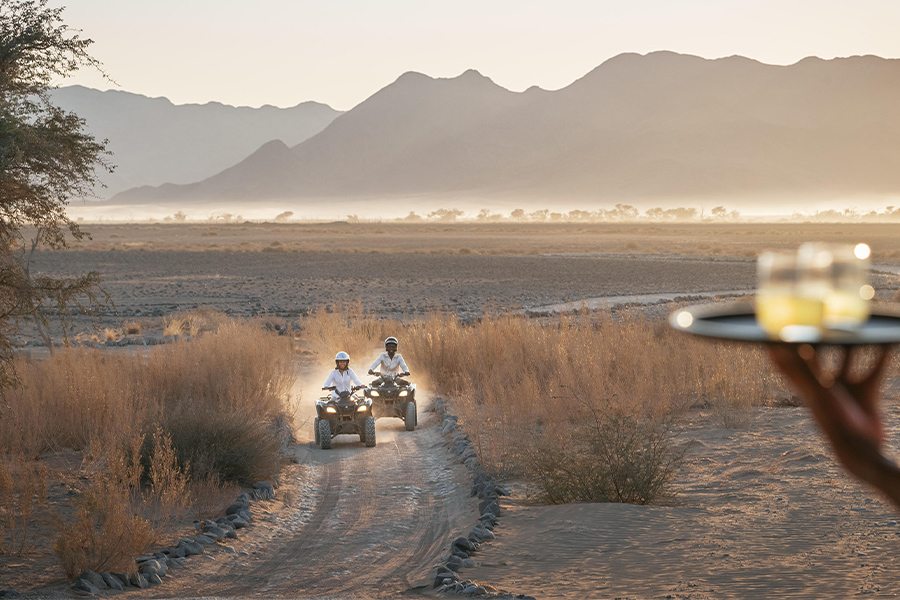 Quad biking while in Naibia