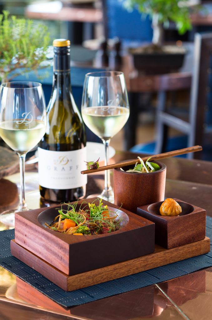 Indochine Duck Geng Gari with Delaire Graff Coastal Cuvee Sauvignon Blanc Fine dining cuisine and wine in South Africa