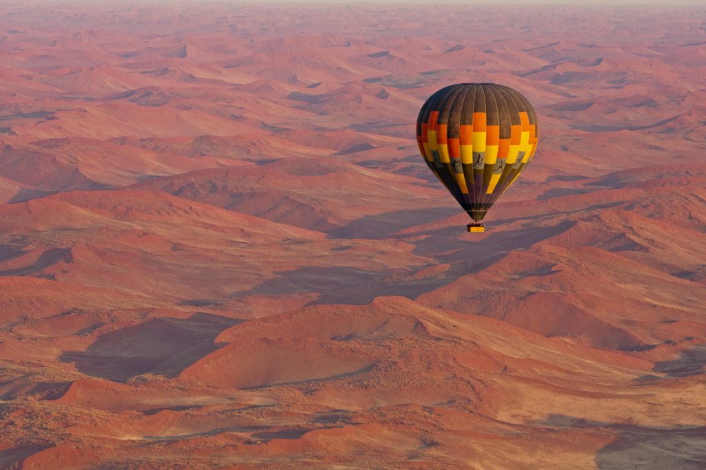 Little Kulala - hot air balloon 2 Aerial view of hot air balloon ride in Namibia
