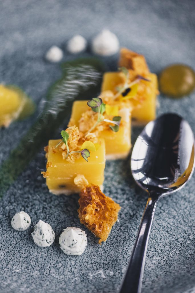 passion_fruit_namelaka_4 Passion fruit desert as part of private dining experience in the Cape Winelands.