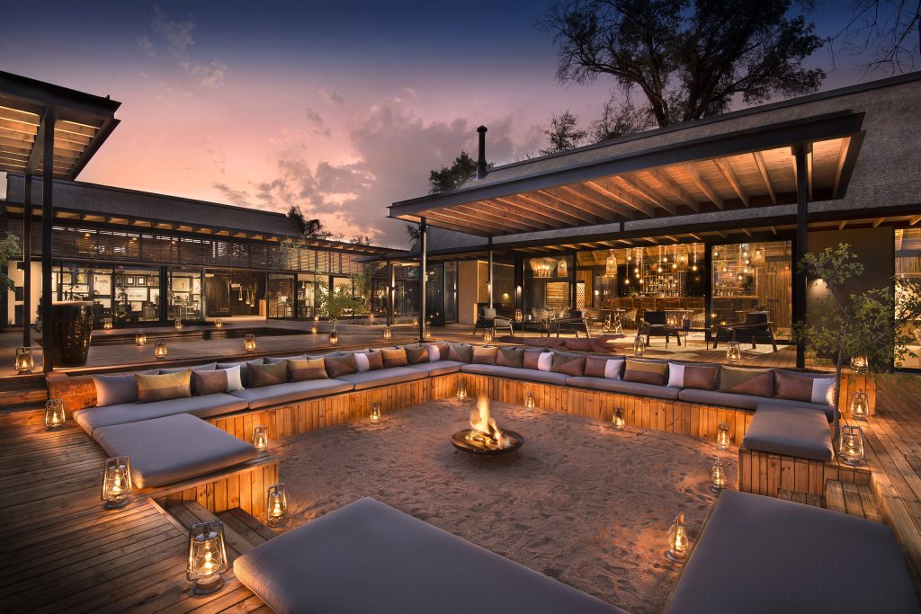 riverlodgefirepitlounge-081127 River Lodge outside area: Luxury accommodation in Lion Sands, Kruger National Park.
