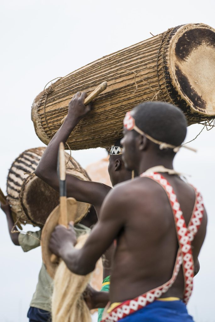 Virunga Lodge _7 Cultural dance for private tour group while on a luxury safari in East Africa.