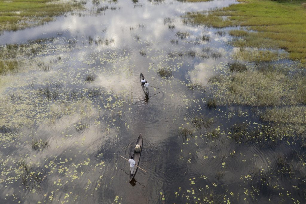 Vumbura Plains_13 Private boat ride on a luxury safari tour in the Okavango Delta with Premier Africa.