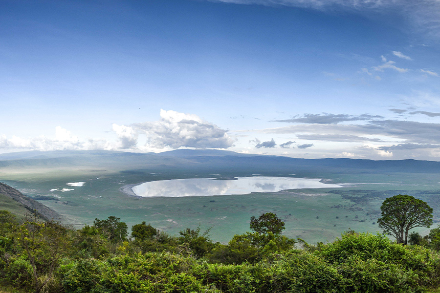 Stunning view in Ngorongoro Conservation Area at luxury accommodation while on safari.