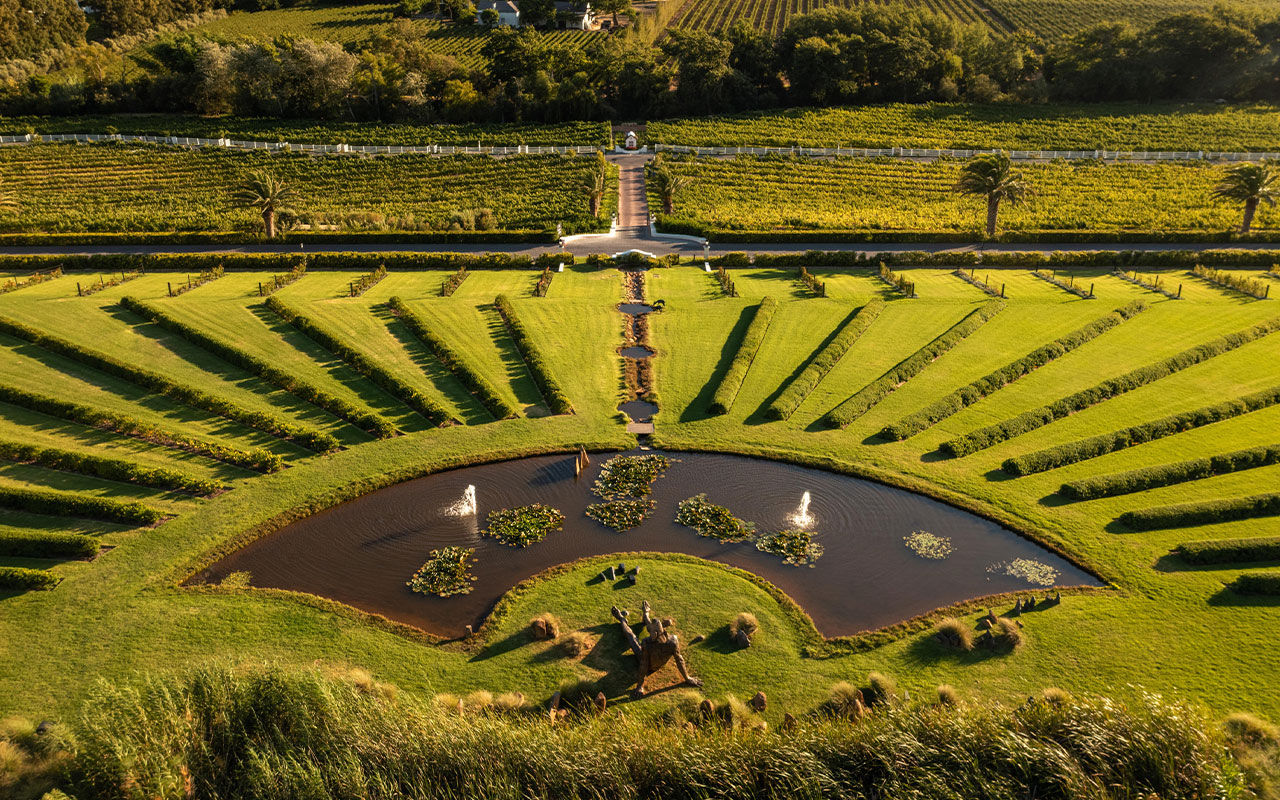 Leeu-Estates-cape-winelands-gardens-aerial